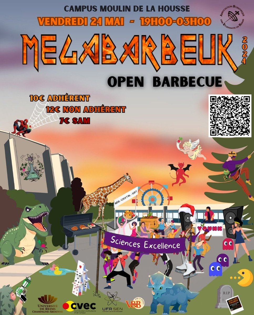 artemis_urca's tweet photo. Nos collègues de l'ASER organisent leurs MeGABArbeuk le vendredi 24 mai!
Open bar et barbecue vous attendent, venez nombreux ! https://t.co/Zui6ZGsll8