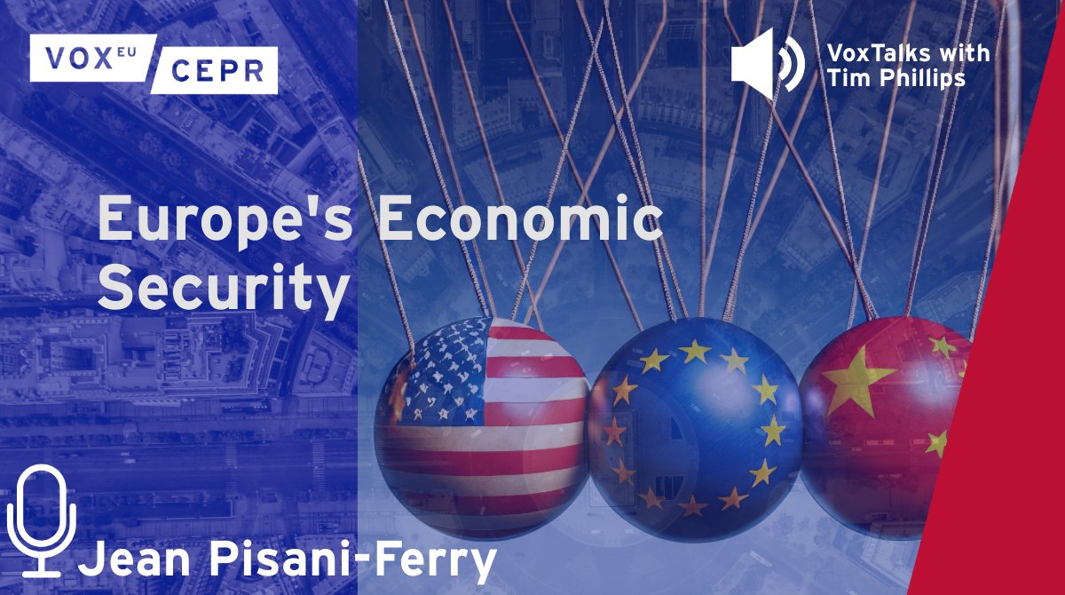 In our latest #VoxTalk @pisaniferry @sciencespo and @timsvengali discuss new CEPR @Bruegel_org Paris Report on Europe's Economic Security Listen 🎧cepr.org/multimedia/eur… Download the Report: cepr.org/publications/b… Read the associated Policy Insight: cepr.org/publications/p…