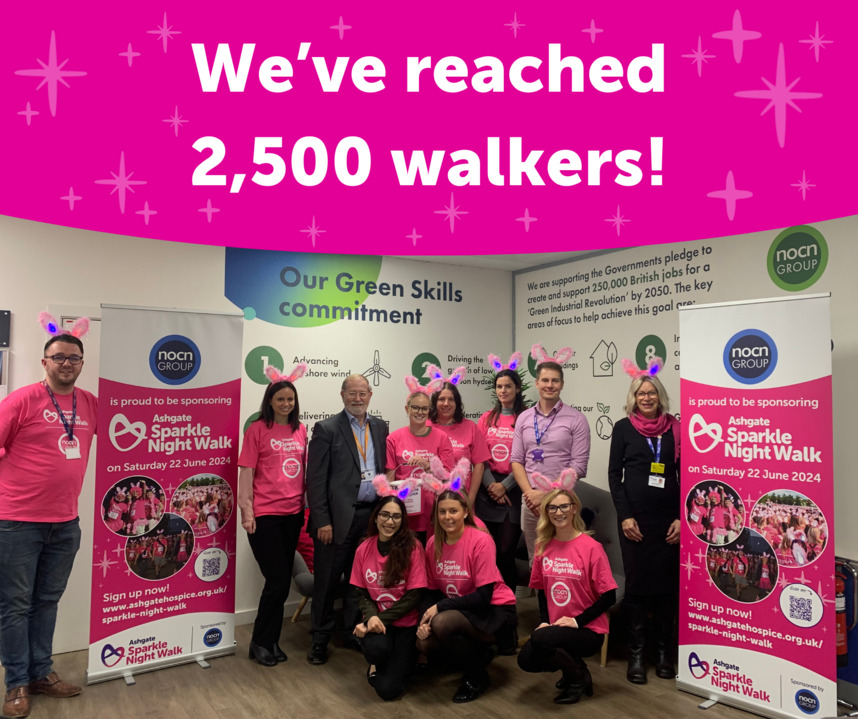 Our Sparkle Night Walk sponsors, @NOCNGroup, have come together to announce over 2,500 walkers have now entered our event on Sat 22nd June! ✨🥳 Join thousands of others and sparkle in support of hospice care. Entry closes on Sun 16th June! ⏳ ashgatehospice.org.uk/sparkle-night-…