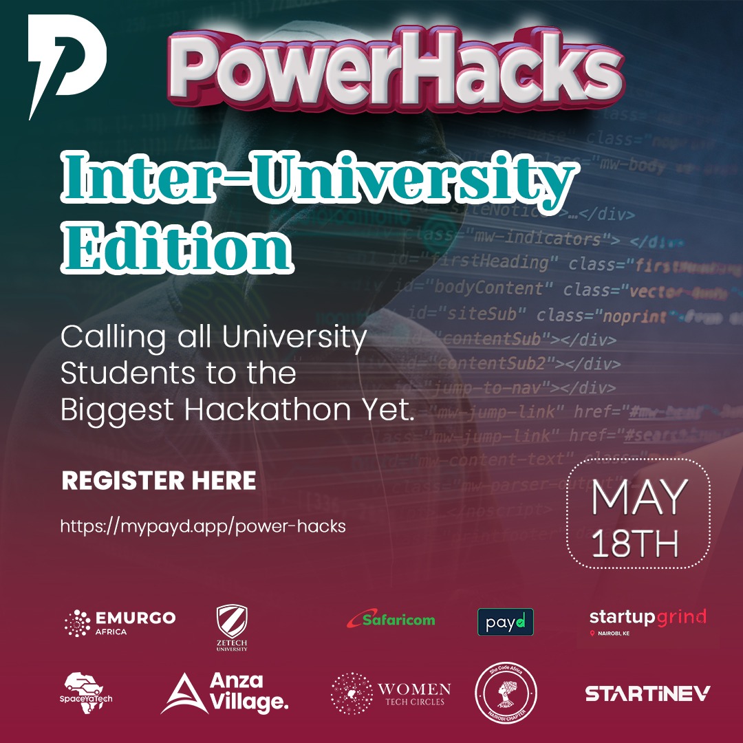 Power Hacks Inter-University Edition brought to you by @PLPAfrica,@ZetechUni & @SCAnairobi It aims at driving collaboration for change and impact will focus on these themes: 1. Disrupting the Dialogue:Design the Next-Gen Social Platform/Inclusive Communication