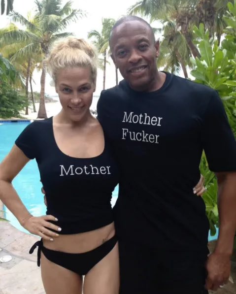 This picture of Dr. Dre with his ex-wife lives rent free in my head