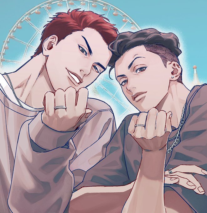 「2boys crossed arms」 illustration images(Latest)