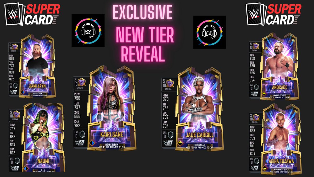 The New rarity is focused around mystery, magic, and parts unknown-- its the Enigma rarity Coming 15th May Whats your Thoughts On these Amazing Cards Who Do you Want As Your Freebie ????