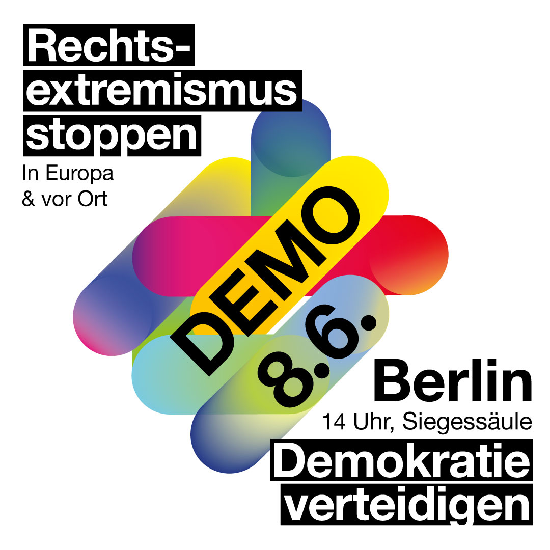 Vor der #Europawahl ruft @Paritaet mit einem breiten zivilgesellschaftlichen Bündnis deutschlandweit zu Demos auf. Geht mit uns am 8. Juni in #Berlin auf die Straße! Los geht's um 14 Uhr an der Siegessäule. paritaet-berlin.de/aktuelles/deta… #RechtsextremismusStoppen #DemokratieVerteidigen