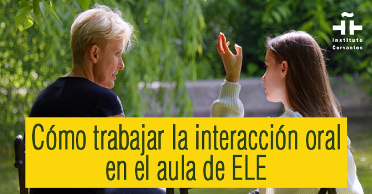 📣 #ProfesELE, ¿Qué caracteriza una actividad de interacción oral de calidad?, ¿cómo gestiona el profesor estas actividades? En este curso reflexionarás sobre estas y otras cuestiones con @ana_indira_fc y @Jaumebatlle.🧠 🌎En línea 🗓️14/05/24 - 10/06/24 👉gestionportales.cervantes.es/formacen/Ficha…