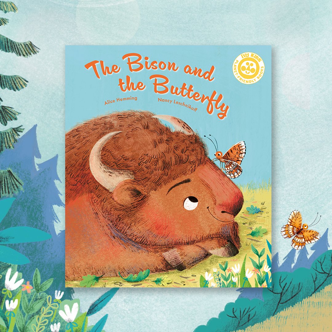🦬It is not long until the official launch of The Bison and the Butterfly book. 🦋Written by the brilliant @AliceHemming1 and illustrated by the talented @nancyleschnikof. You can read a review here: kirkusreviews.com/book-reviews/a… @QuartoKids