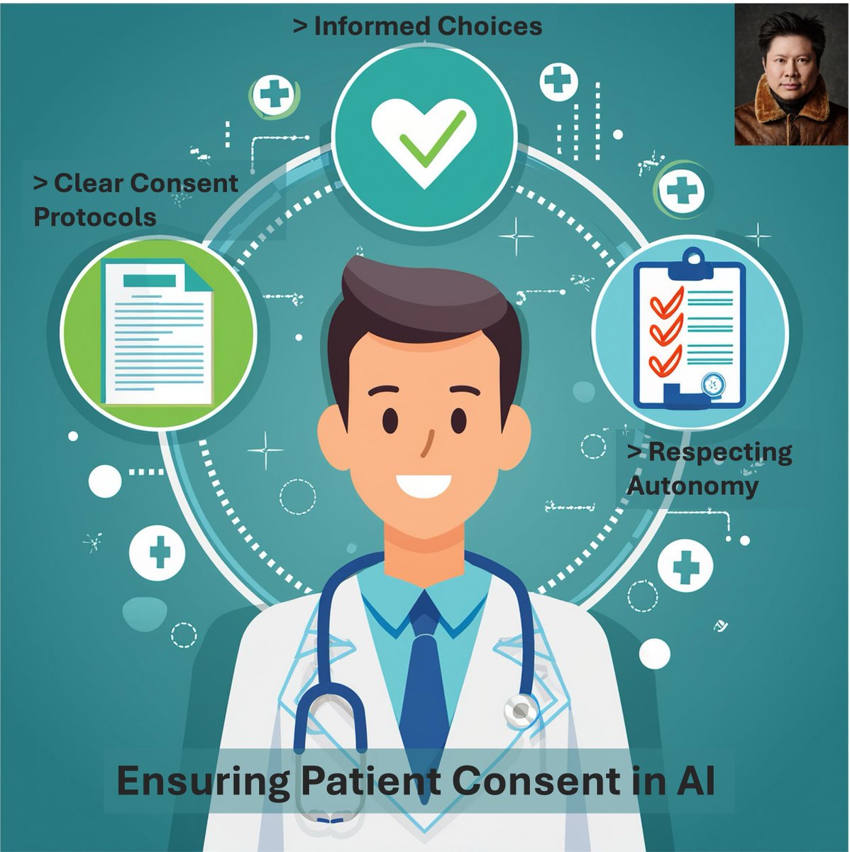 Patient consent is crucial for ethical AI in healthcare. How do we ensure clear and informed choices? #EthicsInAI #HealthTech
