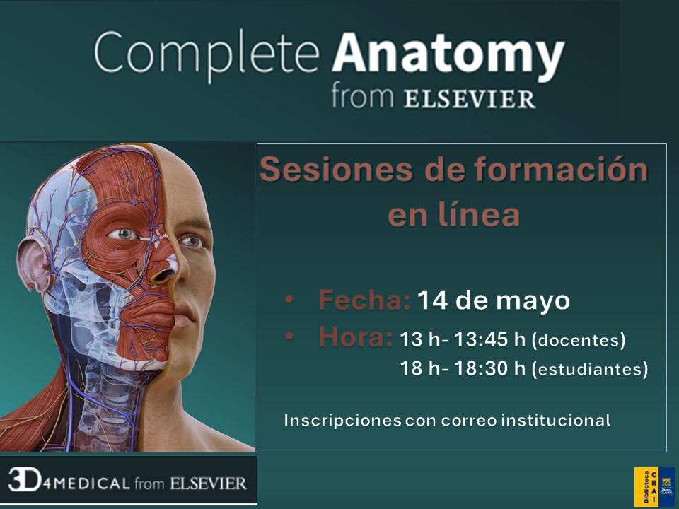 Aprende a trabajar con 'Complete Anatomy', la plataforma de aprendizaje interactivo que proporciona modelos de anatomía humana en 3D para visualizar, manipular y explorar.

#Formación para docentes y estudiantes. 
¡Inscríbete! upo.es/biblioteca/det… 
#RecursoBibUpo #DigCompUPO