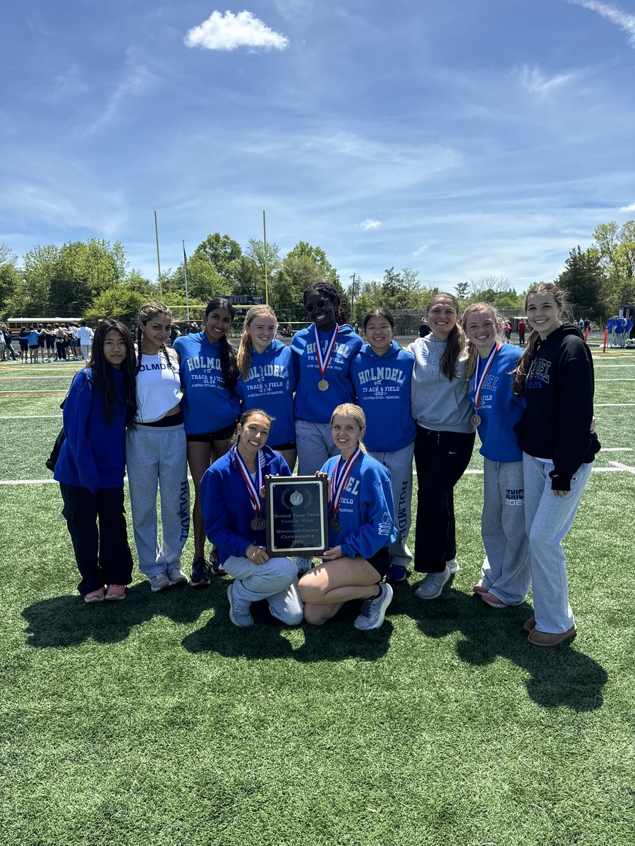 HHSCoachCole's tweet photo. Holmdel Track and Field had great success at Monmouth County Championships:
Girls take 2nd Overall! https://t.co/UOscXTWrkA