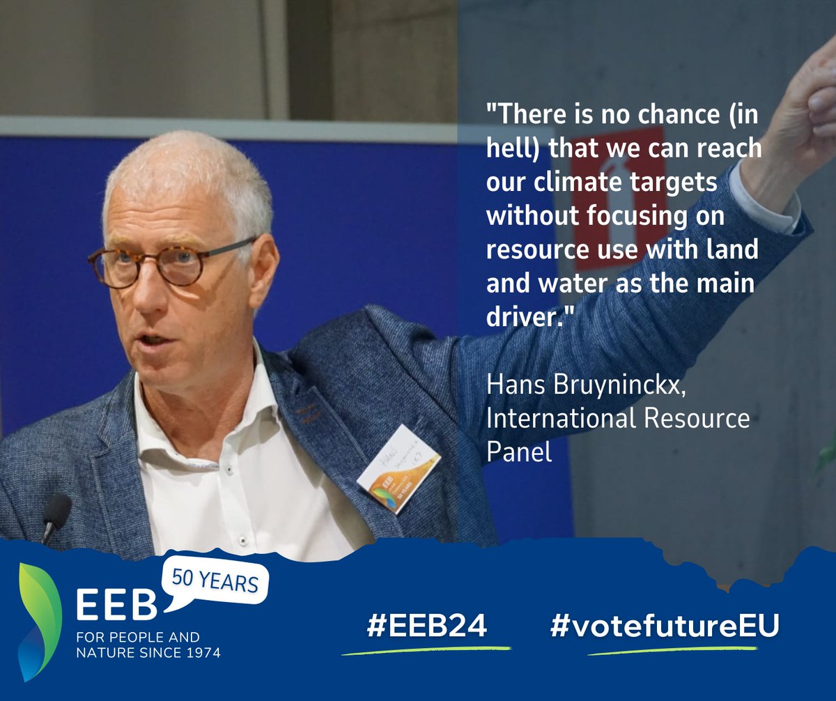 European Environmental Bureau (@green_europe) on Twitter photo At #EEB24, <a href="/UNEPIRP/">International Resource Panel (IRP)</a>'s Hans Bruyninckx says it clear:
"It's the unjust and unsustainable way we use our resources that drives our triple planetary crises"
We are running out of time and options: sufficiency in production & consumption is key for a just transition #EUpact4future At #EEB24, <a href="/UNEPIRP/">International Resource Panel (IRP)</a>'s Hans Bruyninckx says it clear:
"It's the unjust and unsustainable way we use our resources that drives our triple planetary crises"
We are running out of time and options: sufficiency in production & consumption is key for a just transition #EUpact4future