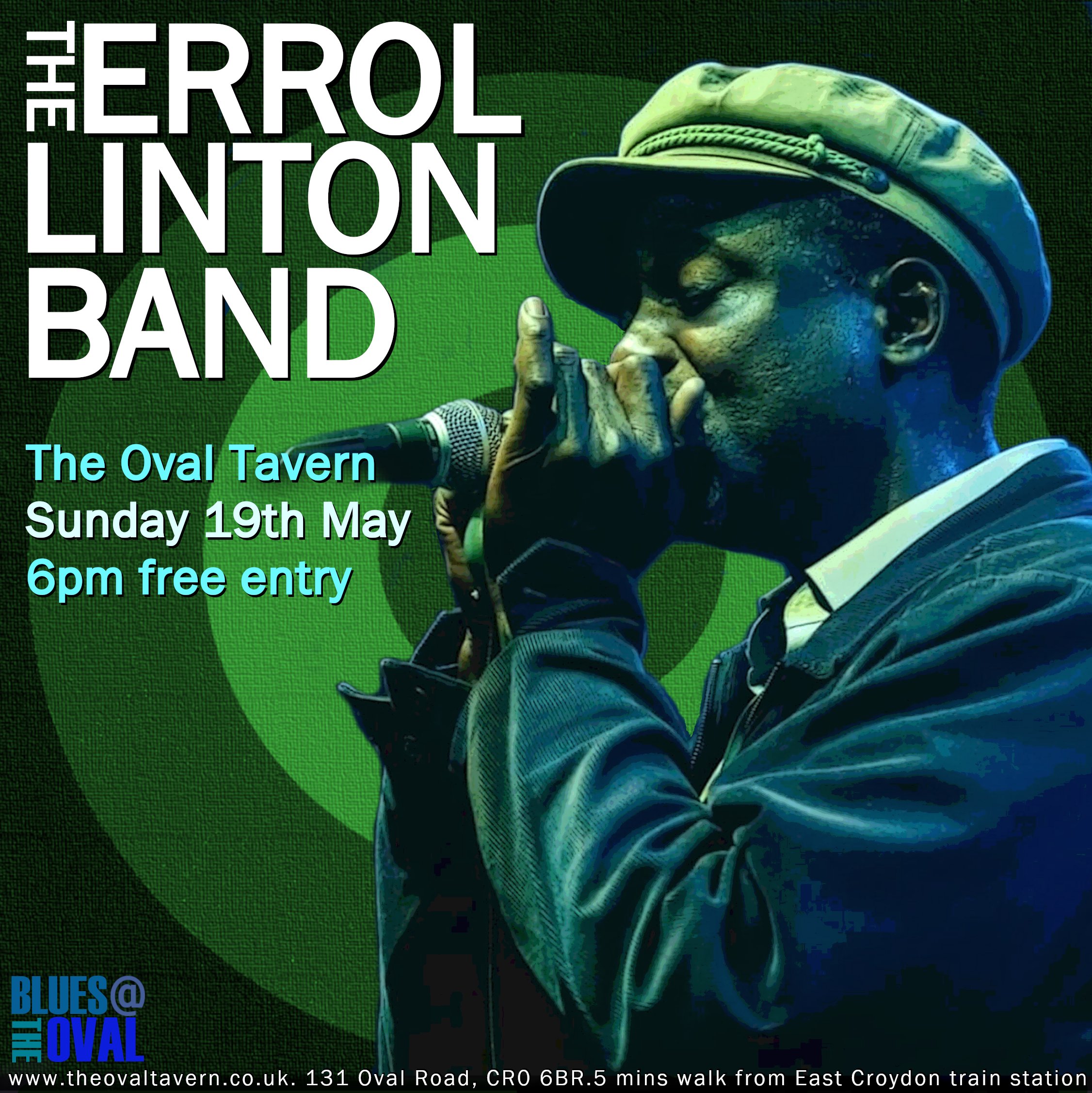 blues theoval X Next up The Errol Linton Band. 6pm free entry croydon bluesmusic errollinton https t 8TOmw3C6f4 X