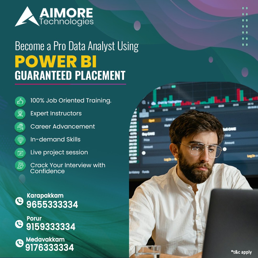 AimoreTechnolo1's tweet image. Aimore Technologies offers the ultimate Power BI Course to sharpen your skills and boost your career! Gain expertise in industry-leading tools with real-world projects, and prepare for certification exams with expert guidance. 
aimoretechnologies.com/powerbi-traini…

#PowerBI #Powerbicourse