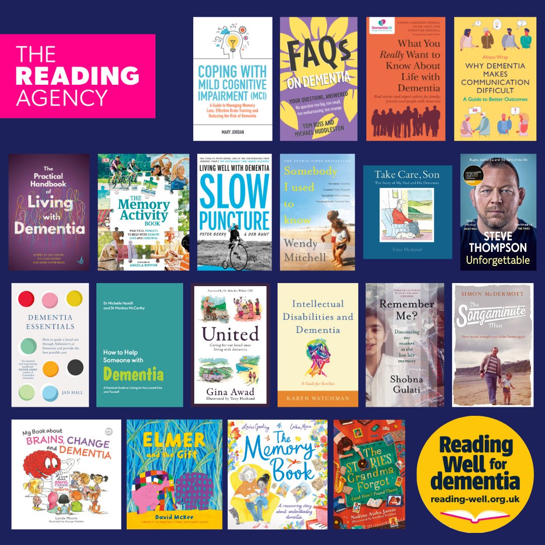 #ReadingWell for dementia is a new booklist from @readingagency to support people living with dementia, their families and carers. Available now to borrow for free from a Portsmouth library or browse online at reading-well.org.uk 📚