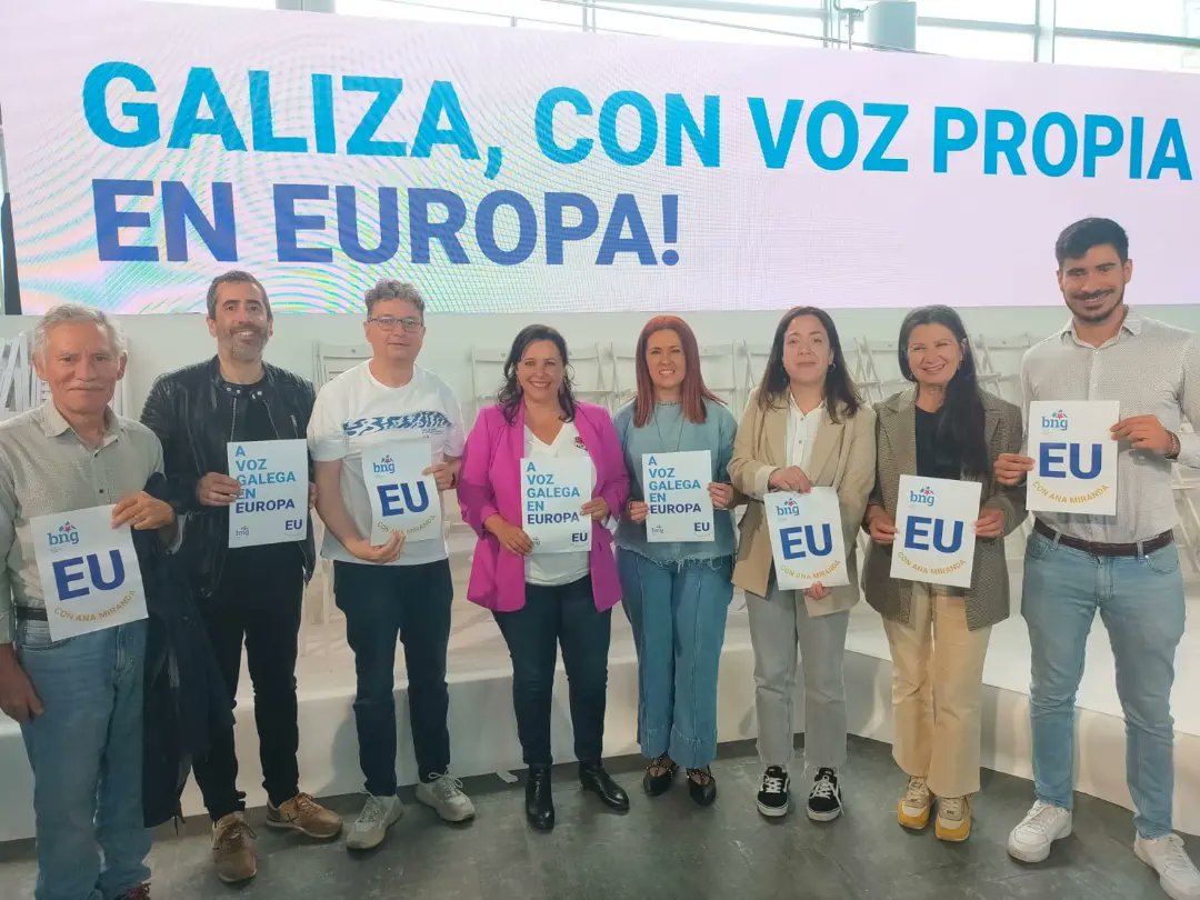 MarinBng's tweet photo. O BNG de Marín asistiu onte no Auditorio do Mar de Vigo ao Encontro Nacional d' @obloque co que daban comezo á precampaña das eleccións europeas‼️

E non podía ser doutro xeito que da man da marabillosa Ana Miranda, a voz de Galiza en Europa❤️ https://t.co/LNMf8JkgCv