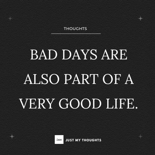 Bad days are also part of a very good life. 

#MotivationalQuotes #motivational #SuccessMindset #motivationfortheday #motivationalquote #MotivationalThought #MotivationalQuotes