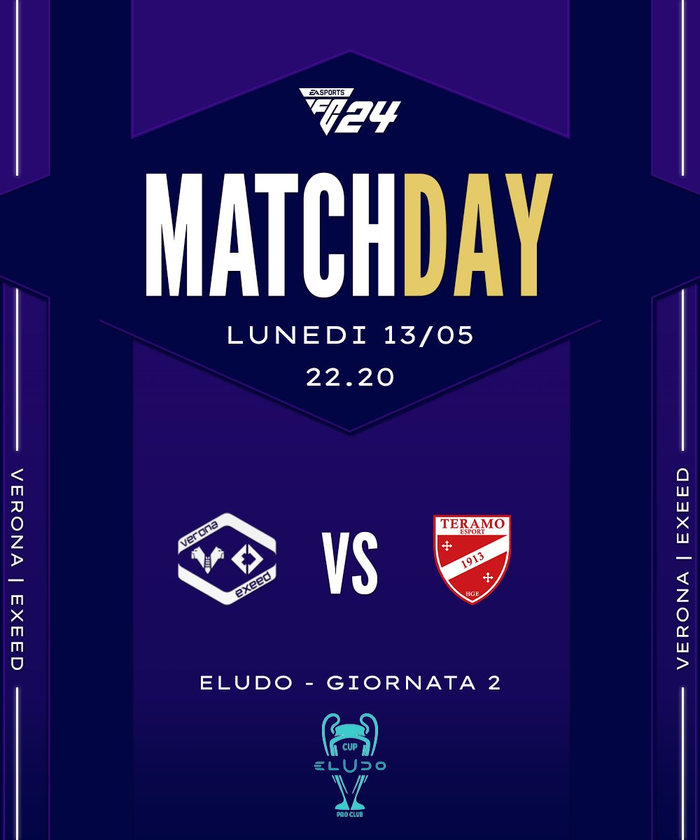 ALL IN FC (@allinfc25) on Twitter photo ๐ ๐ฎ๐น ELUDO CUP - GIORNATA 2 ๐ฎ๐น
๐๏ธ TONIGHT โ๏ธ 22.20
๐ TERAMO 1913
๐ฝ๏ธ๐บ LIVE :
youtube.com/@VeronaExeedPrโฆ
<a href="/hvfc_esports/">hvfcesports</a> <a href="/exeed_official/">exeed</a> 
<a href="/eLUDO_official/">eLUDO</a> ๐ ๐ฎ๐น ELUDO CUP - GIORNATA 2 ๐ฎ๐น
๐๏ธ TONIGHT โ๏ธ 22.20
๐ TERAMO 1913
๐ฝ๏ธ๐บ LIVE :
youtube.com/@VeronaExeedPrโฆ
<a href="/hvfc_esports/">hvfcesports</a> <a href="/exeed_official/">exeed</a> 
<a href="/eLUDO_official/">eLUDO</a>