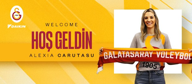 🇹🇷Galatasaray Daikin, 🇹🇷Alexia Carutasu ile 2 yıllık sözleşme imzaladığını açıkladı.