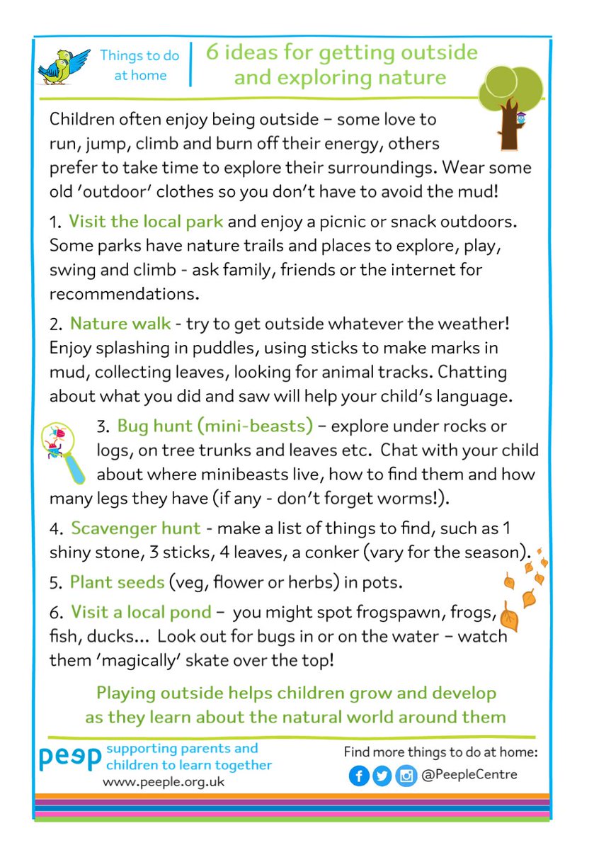 Being outside in nature has many physical &amp; mental health benefits &amp; releases our 'feel good' hormones. Children can find big adventure in the simplest of outdoor activities, and experiencing these moments together is when the magic happens ✨

#MomentsForMovement #MHAW