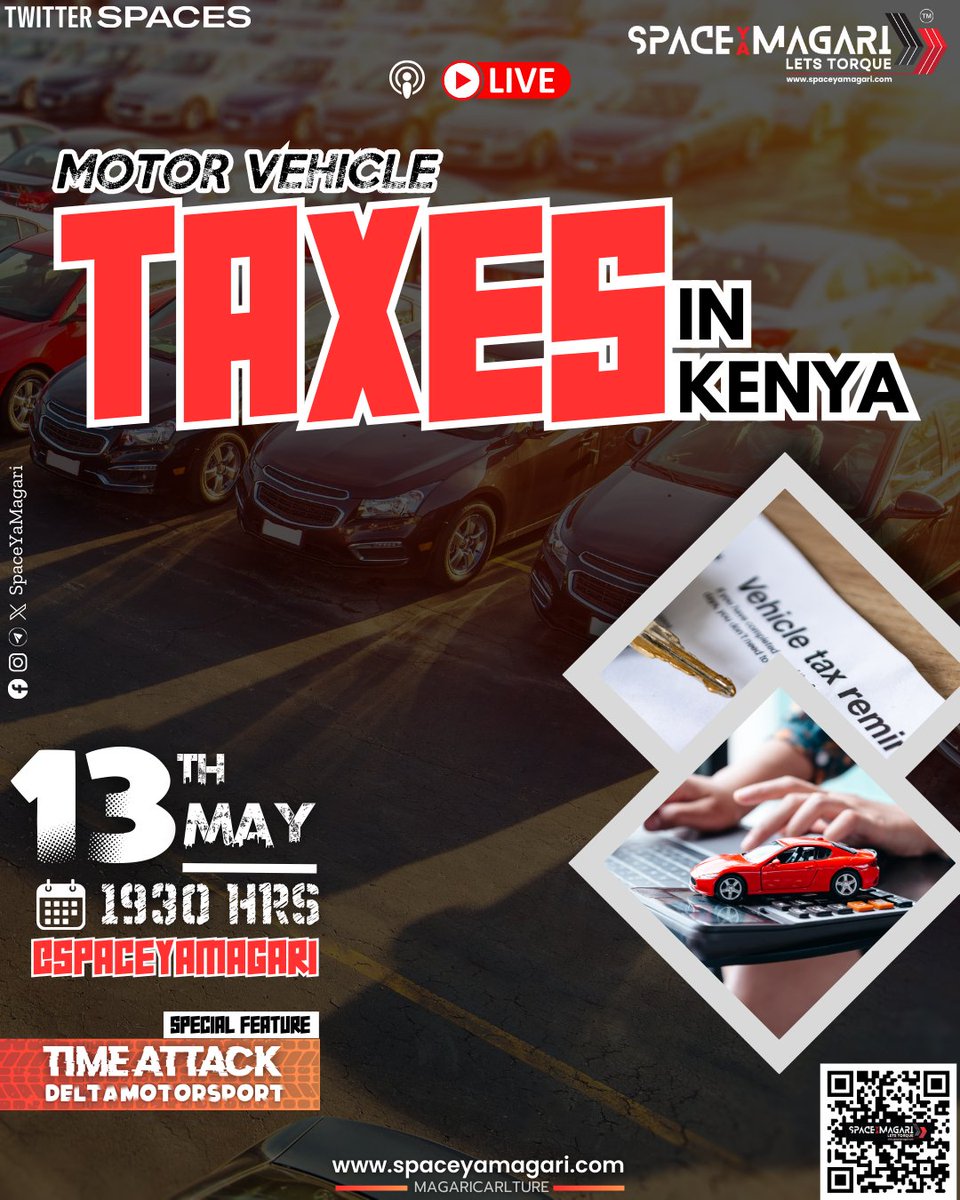 😮‍💨 With recent multiple taxation on vehicles, join us this evening from 7:30Pm on, #SpaceYaMagari : Motor vehicle taxes Edition.💰 🔗 Set your reminders here - x.com/i/spaces/1jMJg… 📸 @Trendyseta #SpaceYaMagari
