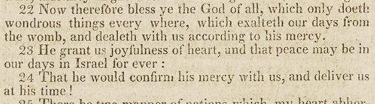 HymnalWatch's tweet photo. The lyrics for #Hymnal85 #95 "Now Thank We All Our God" by Martin Rinkhart are inspired by verses found in Ecclesiasticus (Sirach) 50:22-24, a book found in the Apocrypha.

D&amp;C 91:5, "whoso is enlightened by the Spirit shall obtain benefit [from the writings in the Apocrypha]." https://t.co/ncBYENmOOq