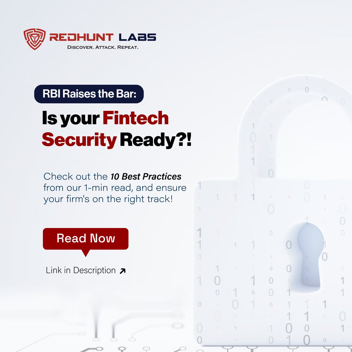 RedHuntLabs's tweet image. Security&apos;s gotta be top priority these days, especially for fintechs handling sensitive financial data of millions of users. At @RedHuntLabs, we understand the challenges every fintech overcome on a daily basis. And to help them navigate and elevate their overall Fintech security…