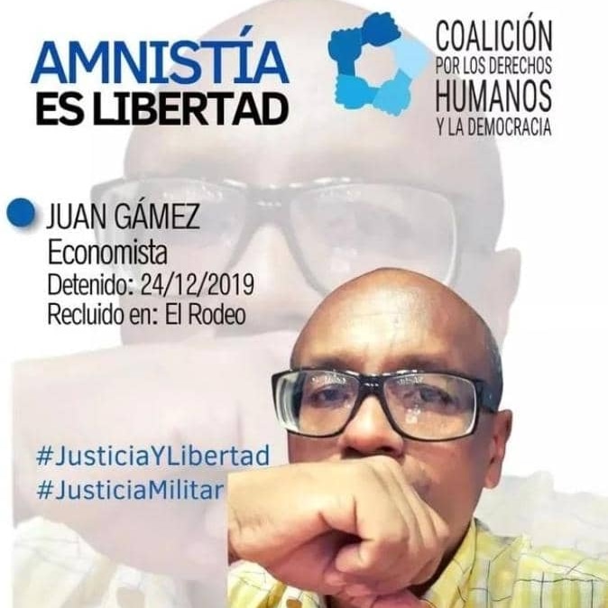 La Amnistía para los presos políticos venezolanos es una medida que le devolvería la paz a muchas familias que sufren. El Econ. Juan Gámez anhela su libertad y poder estar con su familia. #AmnistiaEsLibertad #JusticiaMilitar #LibertadParaTodosLosPresosPoliticos #DDHH #Venezuela