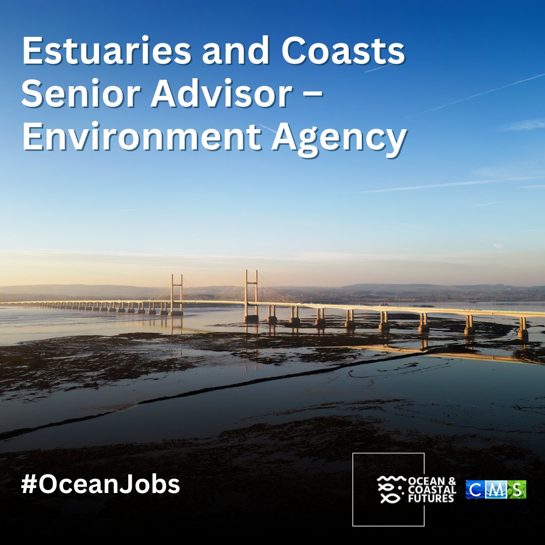 🔔#job: Estuaries and Coasts Senior Advisor – @EnvAgency
▪️Location: National
▪️Closing: 23 May❗
▪️Salary: £50k
▪️Full details👉cmscoms.com/?p=39181

🔍Sign up for our #OceanJobs emails here 👉 bit.ly/3MiyV7i

#hiring #vacancy @EnvAgencySE @EnvAgencySW @EnvAgencyYNE