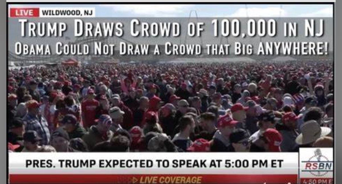 I’ve never seen a Joe Biden rally with 100,000 people attending maybe one or two but not/100,000