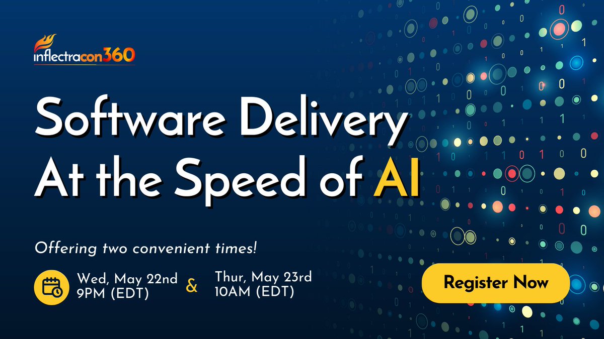 Revolutionize #softwareDevelopment w/ #AI 🙌 Join our free #webinar offered on May 22 & 23 to discover how AI is transforming project management, development, & automation. Explore its power in project management, dev, & automation w/ CEO, Adam Sandman 👉 ow.ly/hPHn50RC3jb