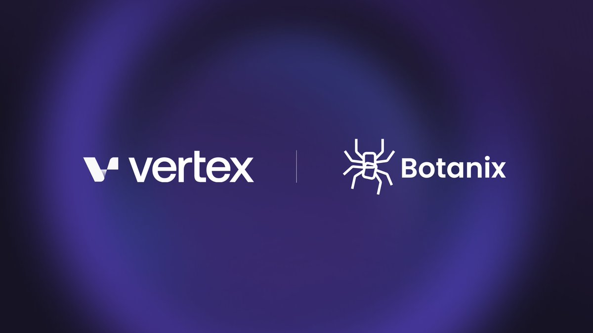 Thrilled to announce that Vertex is coming to Bitcoin! We’re partnering with @BotanixLabs to leverage the Spiderchain EVM L2 on Bitcoin, providing seamless access to Vertex’s fully cross-margined all-in-one DEX for Bitcoin users.