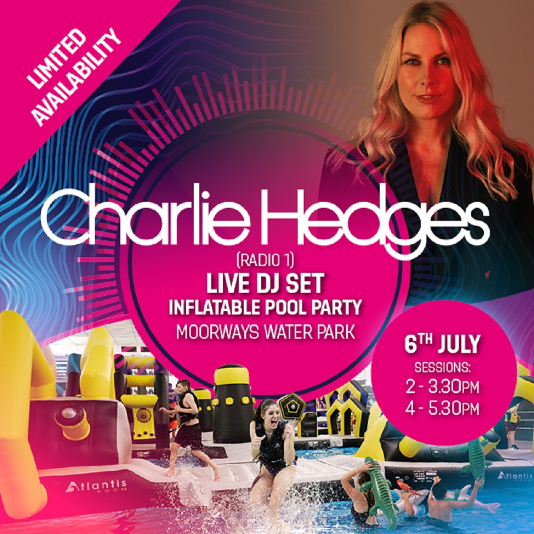 🎧🌊 Dive into summer vibes with @charliehedges at the Moorways Sports Village and Water Park Pool Party! 📆6 July Don't miss the ultimate poolside groove as Charlie spins the hottest beats. Limited tickets available, grab yours now ⬇ shorturl.at/orEGT #DerbyUK