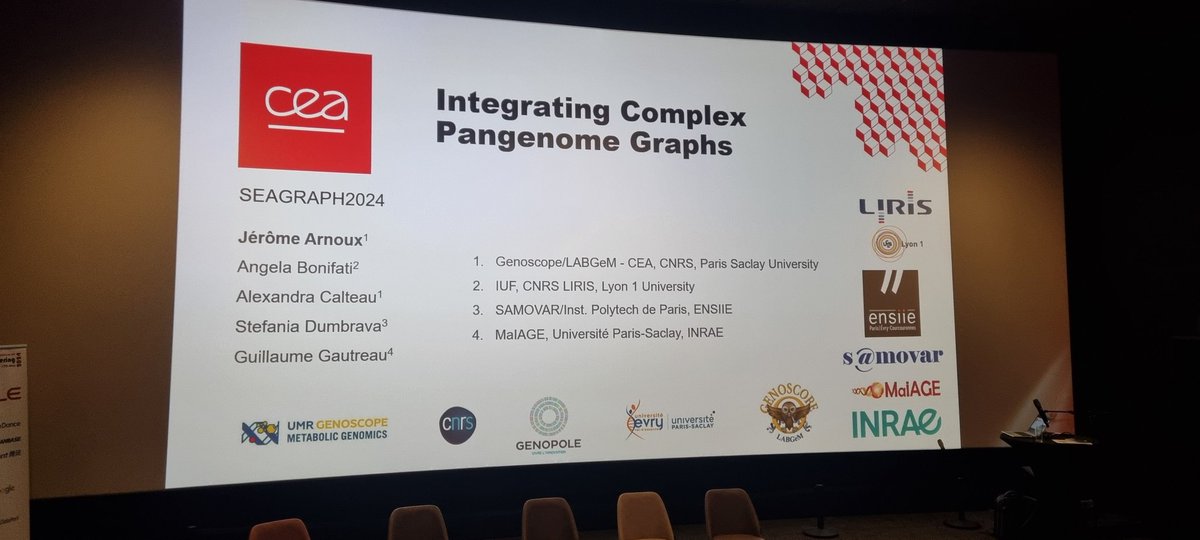 Jérôme Arnoux @jpjarnoux.bsky.social (@jpjarnoux) on Twitter photo Proud to have presented my work on Integrating complex pangenome graphs at SEAGRAPH at ICDE 2024! It was a great opportunity to collaborate with experts in the field of graph databases !
<a href="/GenoLabgem/">LABGeM @genolabgem.bsky.social</a> <a href="/GenoUMR_GM/">GENOSCOPE/UMR Genomique Metabolique</a>
<a href="/CEA_Jacob_/">Institut de Biologie François Jacob</a>
#SEAGRAPH #ICDE2024 #pangenomic Proud to have presented my work on Integrating complex pangenome graphs at SEAGRAPH at ICDE 2024! It was a great opportunity to collaborate with experts in the field of graph databases !
<a href="/GenoLabgem/">LABGeM @genolabgem.bsky.social</a> <a href="/GenoUMR_GM/">GENOSCOPE/UMR Genomique Metabolique</a>
<a href="/CEA_Jacob_/">Institut de Biologie François Jacob</a>
#SEAGRAPH #ICDE2024 #pangenomic