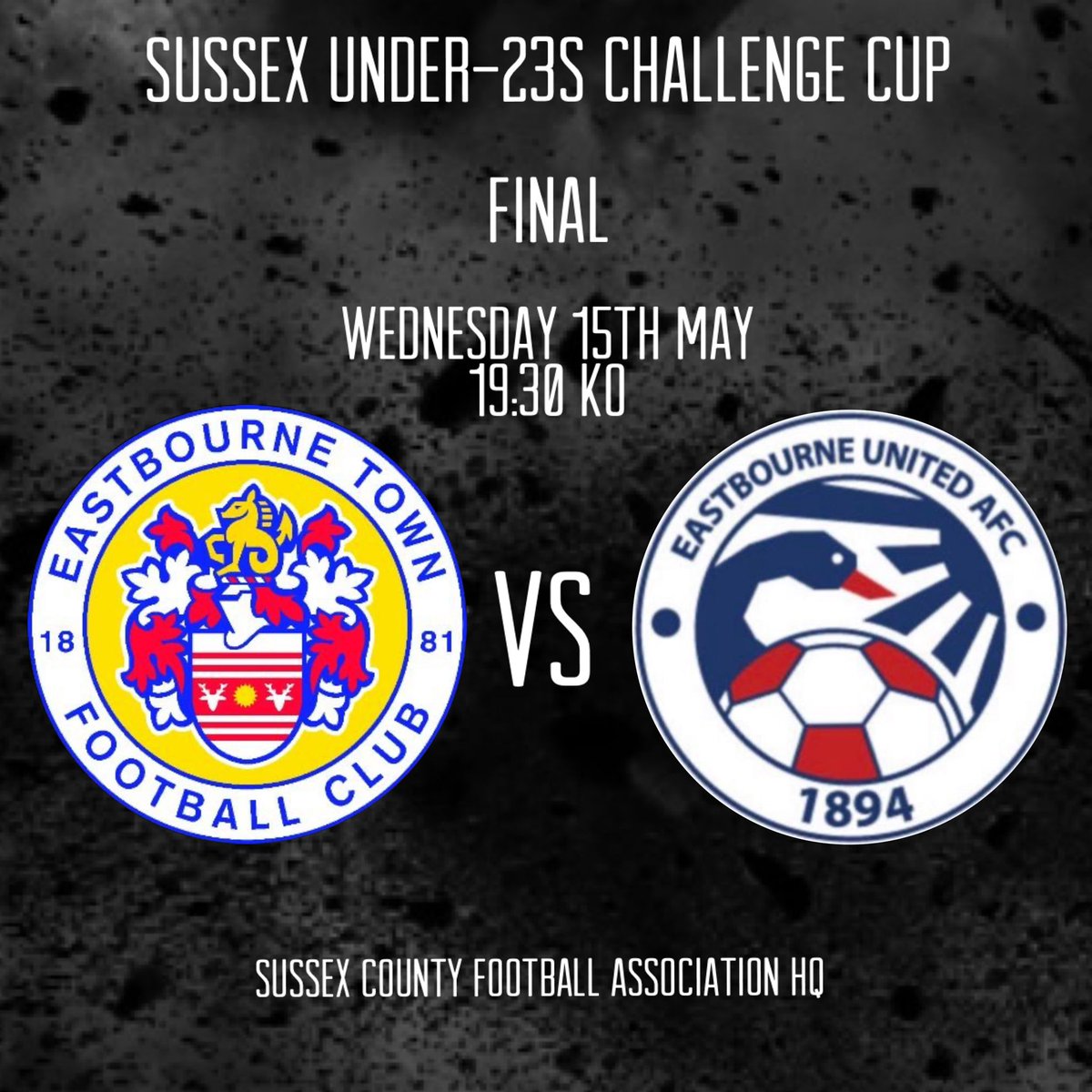 Our U23's face Eastbourne Town on Wednesday in the final of the U23's Challenge Cup! 🕐: 19:30 📍: Culver Road, Lancing #EUAFC