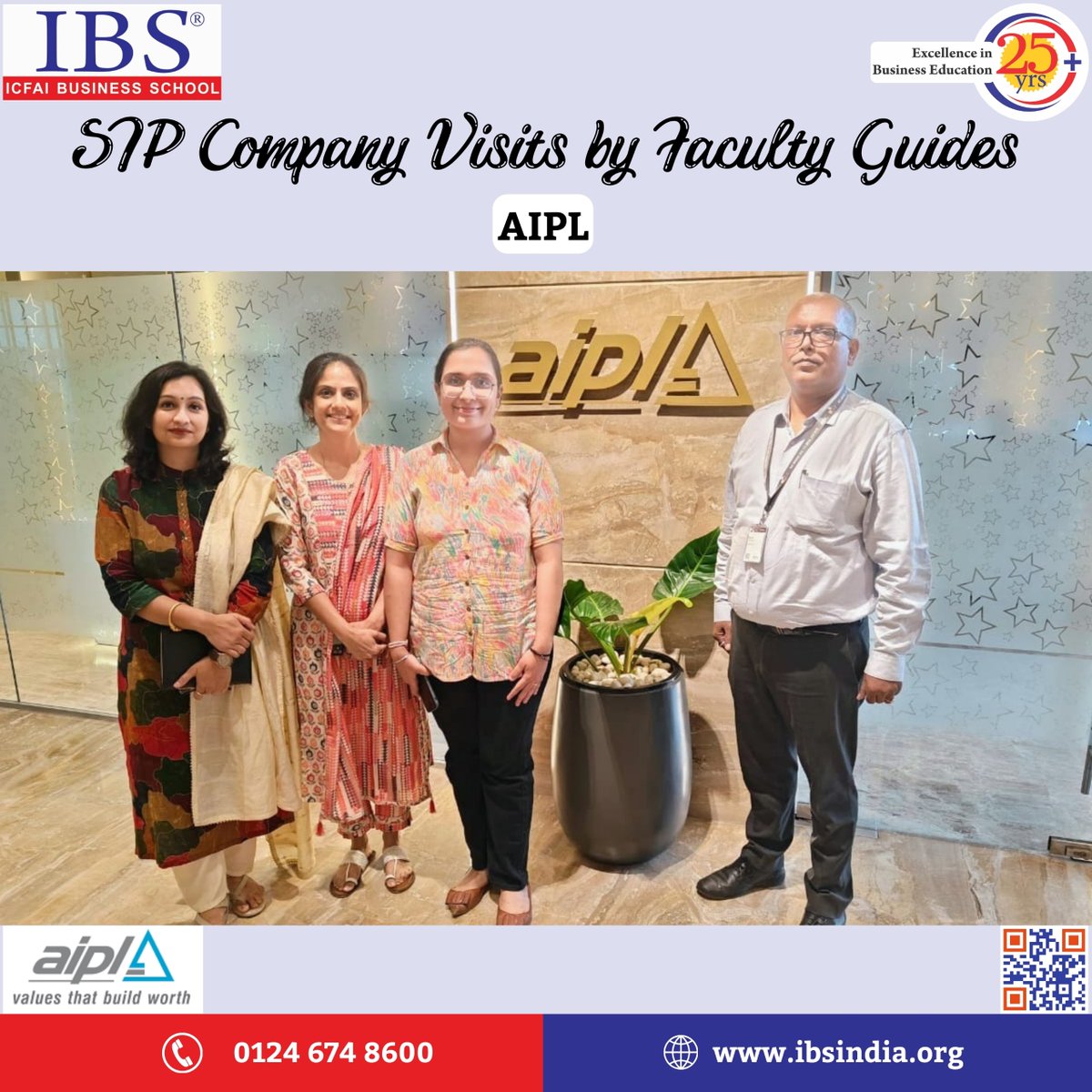 Even though the internship period is about to end, the efforts of #IBSGurgaon's faculty are consistent as Dr Reenu Kalani and Prof. Sweta Agarwal make a meaningful visit to AIPL to inspire and empower students during their summer internships. 

#Internship #SummerInternship