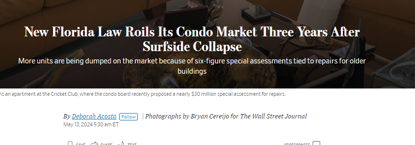 I spent last summer living and reporting from Miami....no one wanted to discuss this issue except for those I met who worked the Surfside scene... even though trouble was clearly ahead

We are a nation of ostriches

H/T: @JuliusMiami 

wsj.com/real-estate/lu…