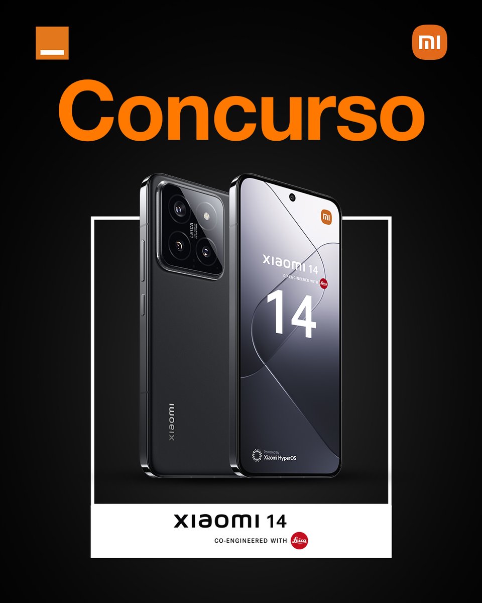 ¡CONCURSO!📱 ¡Atención artistas! 🤩 Este súper Xiaomi 14 puede ser tuyo👇 ¿Cómo?

✅ Síguenos
🔄 RT
💬 ¡Cuéntanos qué obra maestra te gustaría capturar con el nuevo Xiaomi 14! + #XiaomienOrange

📄 BBLL: oran.ge/3WyN3Bf