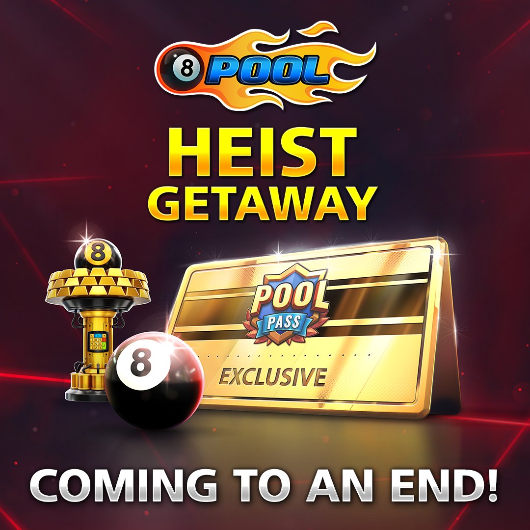 🗓️ #HeistGetaway Season ends Wed May 15! Don’t miss your chance to haul every reward for your collection! 🎁 💰 Play Now » mcgam.es/WbREuT #8BallPool