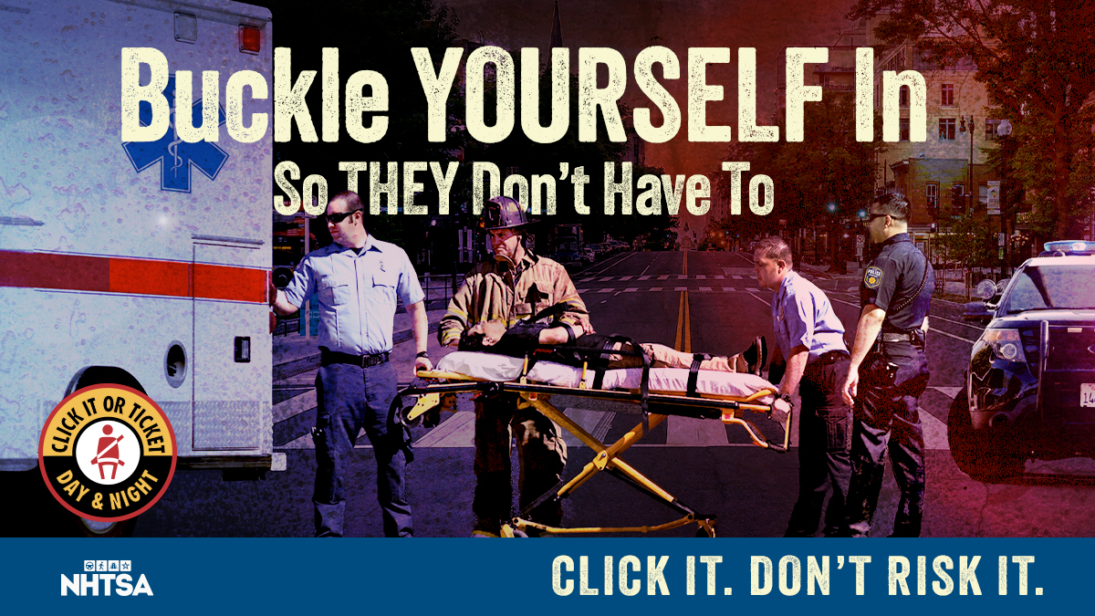 One simple click could save you in a crash. #ClickItOrTicket #ClickItDontRiskIt