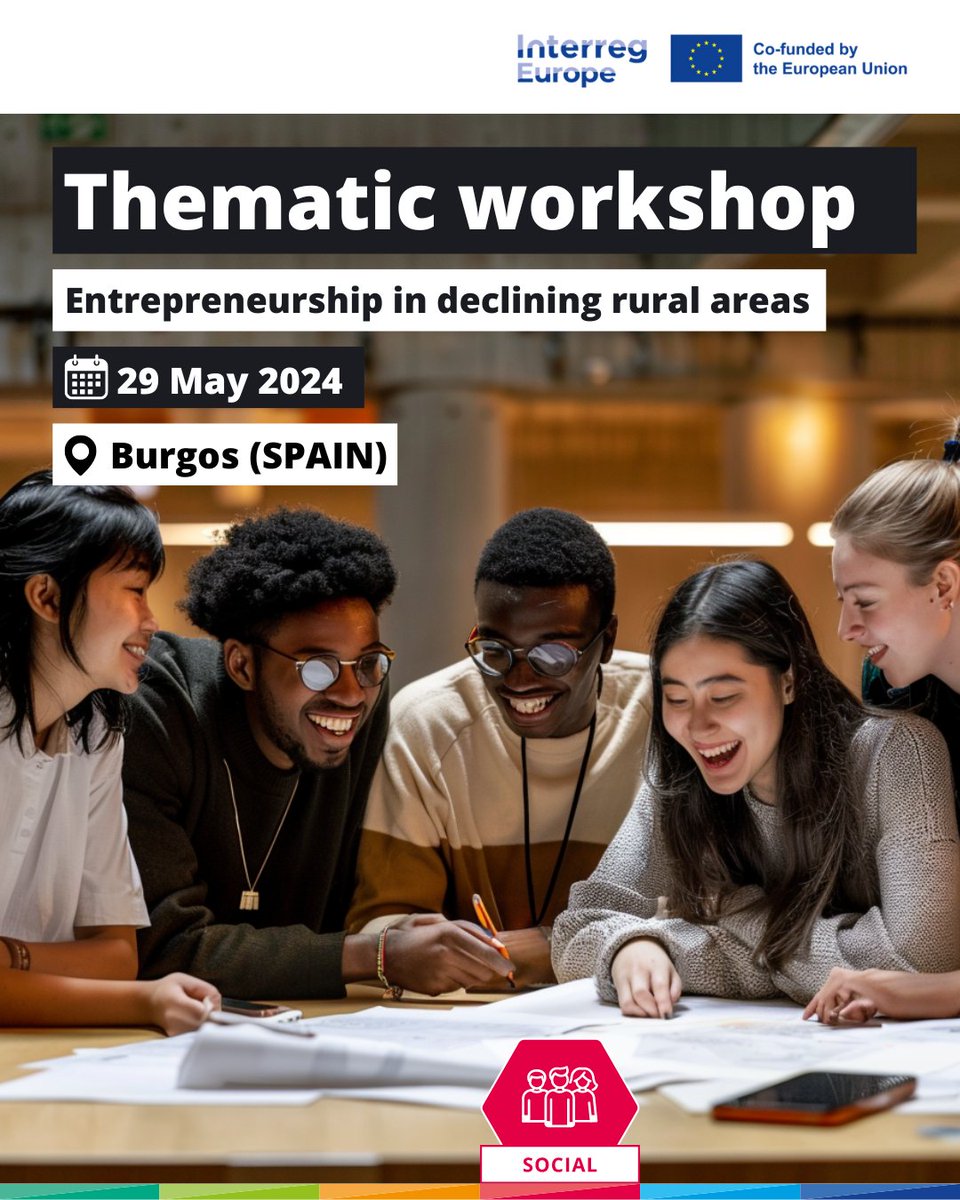 📢 Final Call! 🌟 Join us in Burgos on 29 May 2024 for an immersive exploration of entrepreneurship in rural areas. Discover innovative policies, support mechanisms, and inspiring success stories that are reshaping communities. Register now 👉bit.ly/3QkdsP7