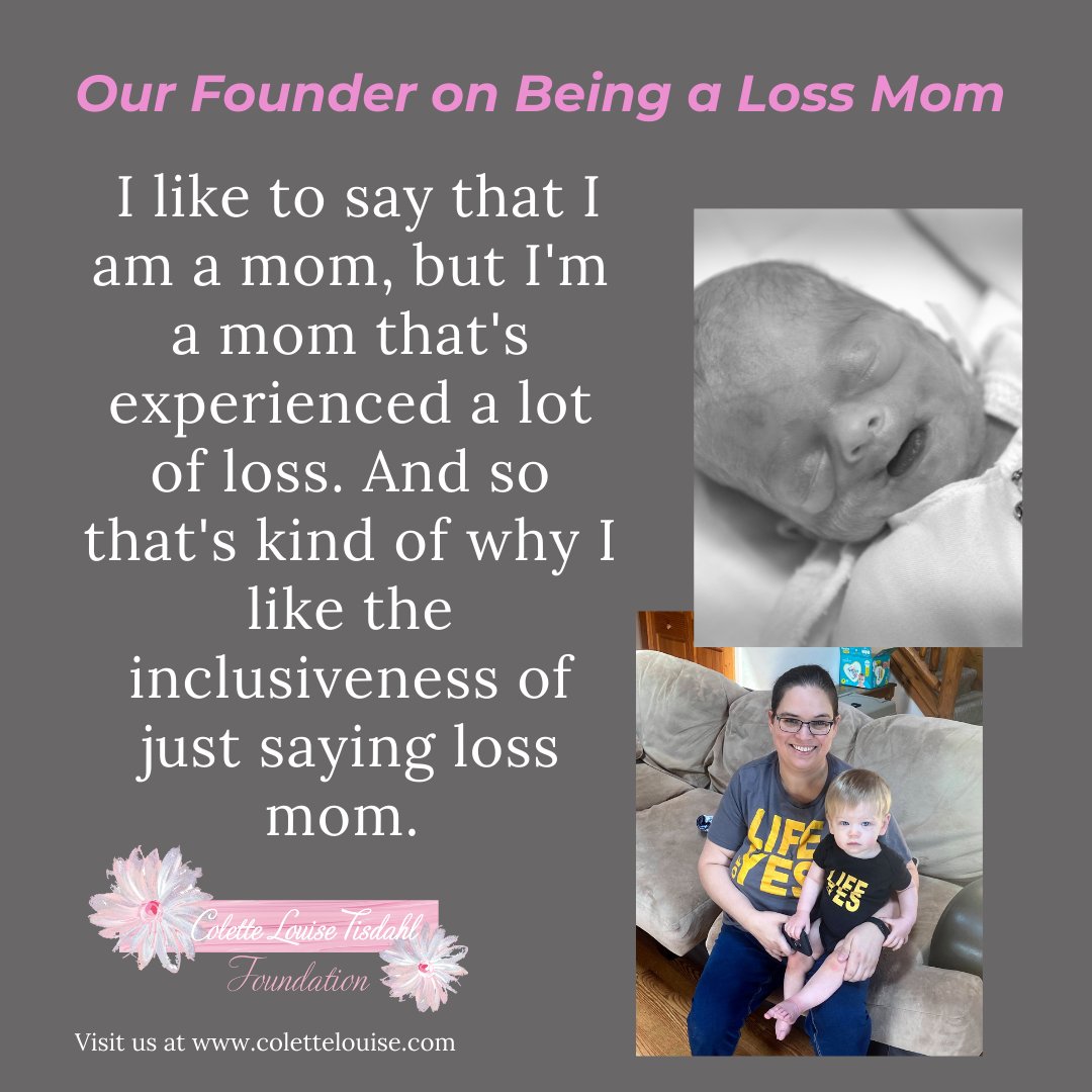 Language matters.  Listen to our founder talk about why she calls herself a #lossmom. podcasts.apple.com/us/podcast/bou… #colettelouisetisdahl #cltfoundation #lossmama #lifeafterloss  #grief #infertility #pregnancyloss #infantloss #rainbowbaby #rainbowmom #rainbowmama #motherhood #mom