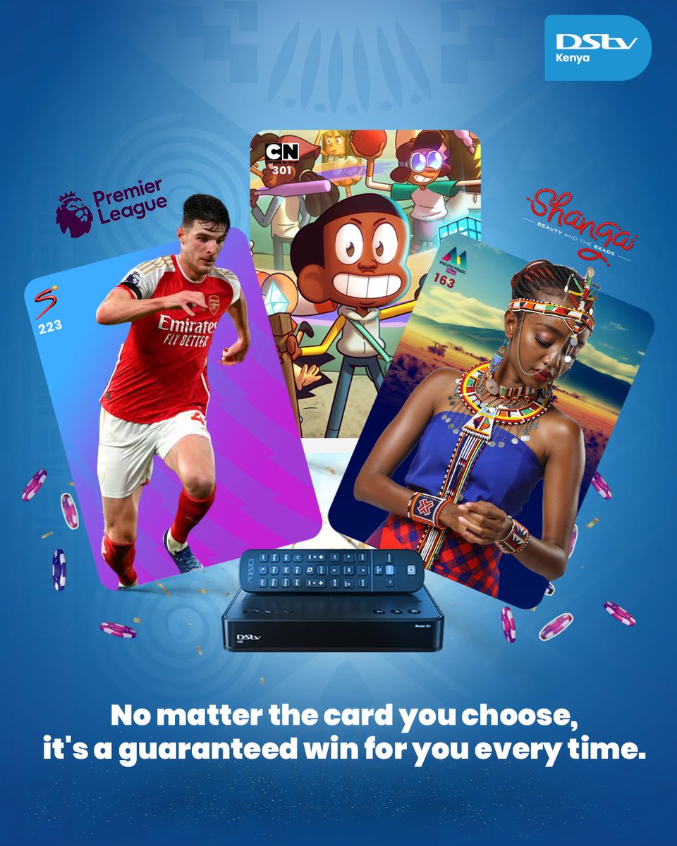 Which card would you play for your entertainment tonight? Will you go for the drama-filled African show, or the heart-pounding LIVE football match? Every card promises a win on DStv's deck of excitement. So, which one will you flip over? 🎬⚽🃏 #ItsYourMoment