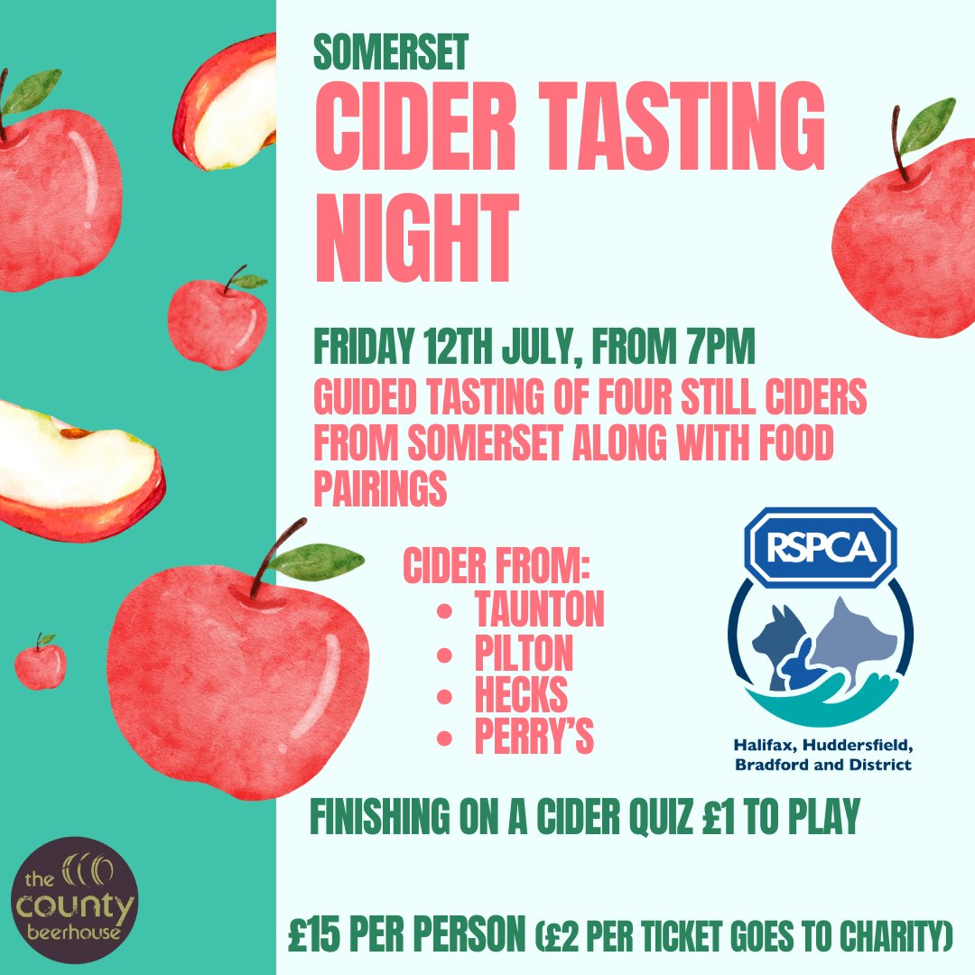 Our Cumbria beer can event is fully booked out! But we've got our next drinks event planned so if you're looking for an event full of great drinks and food then check out our cider tasting night We'll be doing it along with @RSPCAhx as a charity event as well