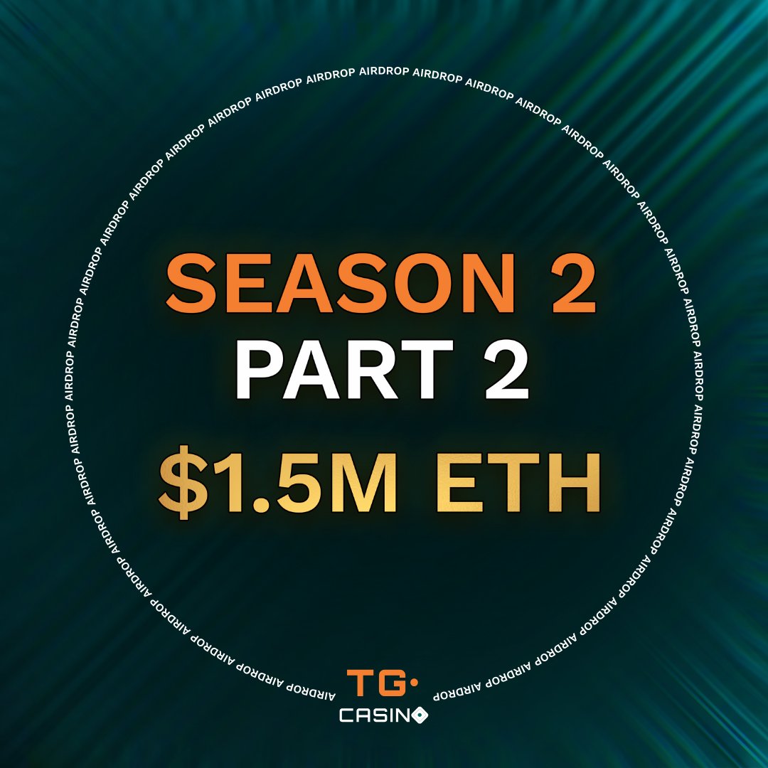 🪂Important Airdrop Information🪂 Season 2 Part 2 is set to conclude on May 22nd. Players have the opportunity to earn a share of up to $1.5 million in ETH. The more you play, the higher your potential airdrop reward. Keep playing big!🎰