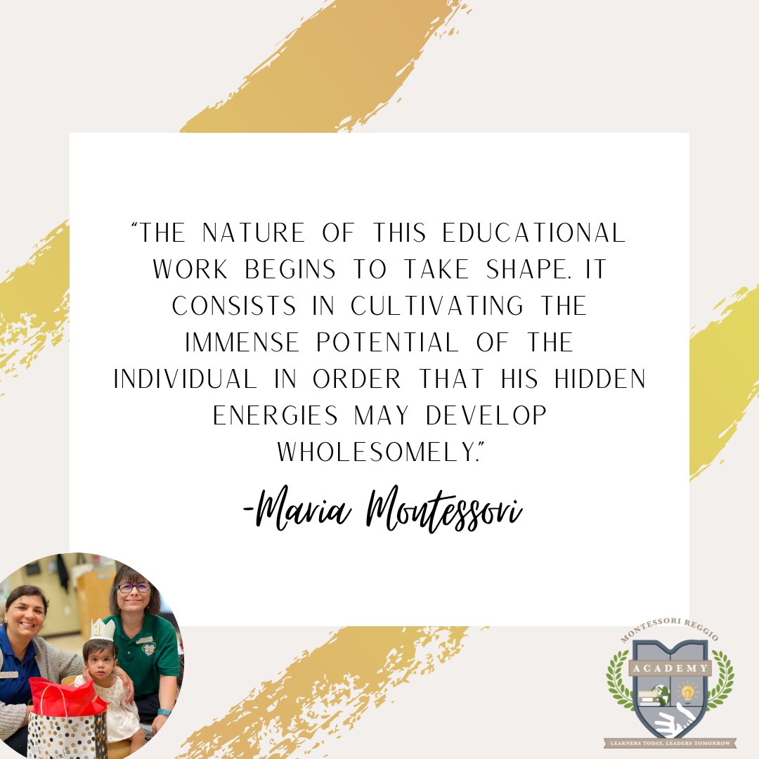 ✨Maria Montessori Quote of the Day✨

#MRASugarLand #MRAStudents #GrowWithMRA #SugarLandPrivateEducation #MontessoriEducation #ReggioEmilia #EarlyChildhoodEducation #CogniaAccredited #Cognia #HoustonsBest #HoustonsBestOfTheBest #TPSA #MariaMontessori #QuoteOfTheDay