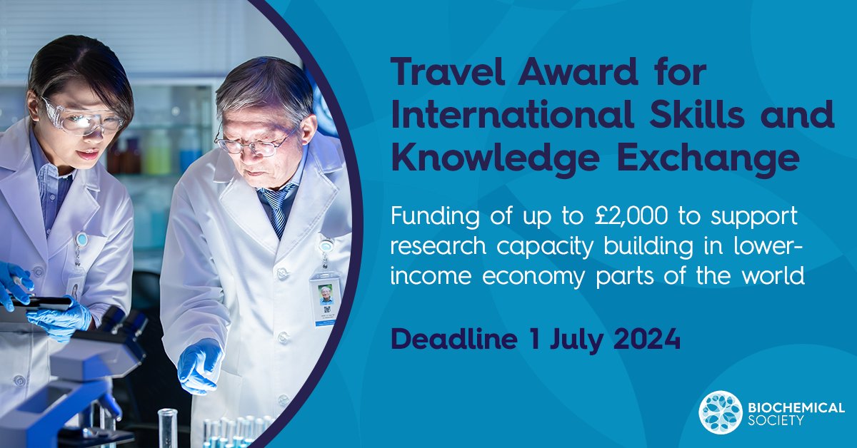 Develop essential skills or impart expertise with our TAFISKE fund! Exclusively available to support research capacity building in lower income economies, visit our website and submit an application before 1 July. ow.ly/icxG50Rylco