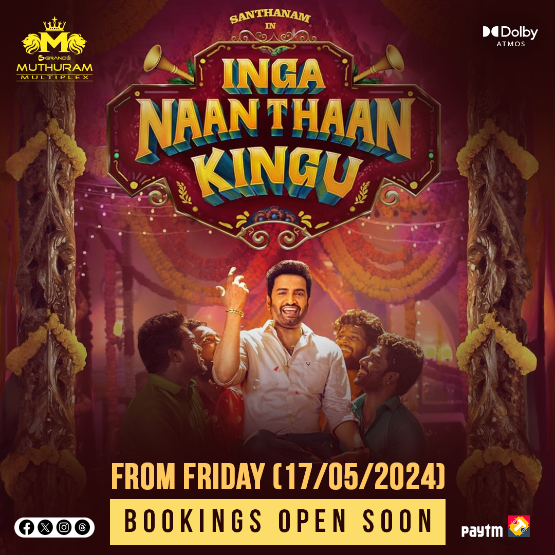 #IngaNaanThaanKingu from Friday at your Grande Muthuram Cinemas Bookings open soon. #IngaNanthanKinguFromMay17 #santhanam #santhanamnewmovie #comedy #funmovie #shorts #tamilcinema #kollywood #dimman #GrandeMuthuramMultiplex