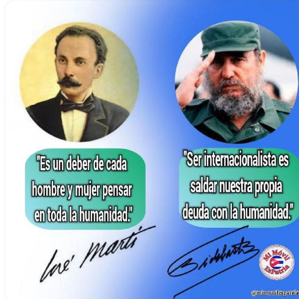 @EVilluendasC #LunesConMarx.Lo dijo Fidel (25/06/1972):“Sin internacionalismo, es decir, sin solidaridad entre los pueblos no se puede predicar la solidaridad en el seno del pueblo, la solidaridad entre los individuos [...]”. #Cuba 🇨🇺 #DeZurdaTeam 🤝🐲 #AduanadeCuba