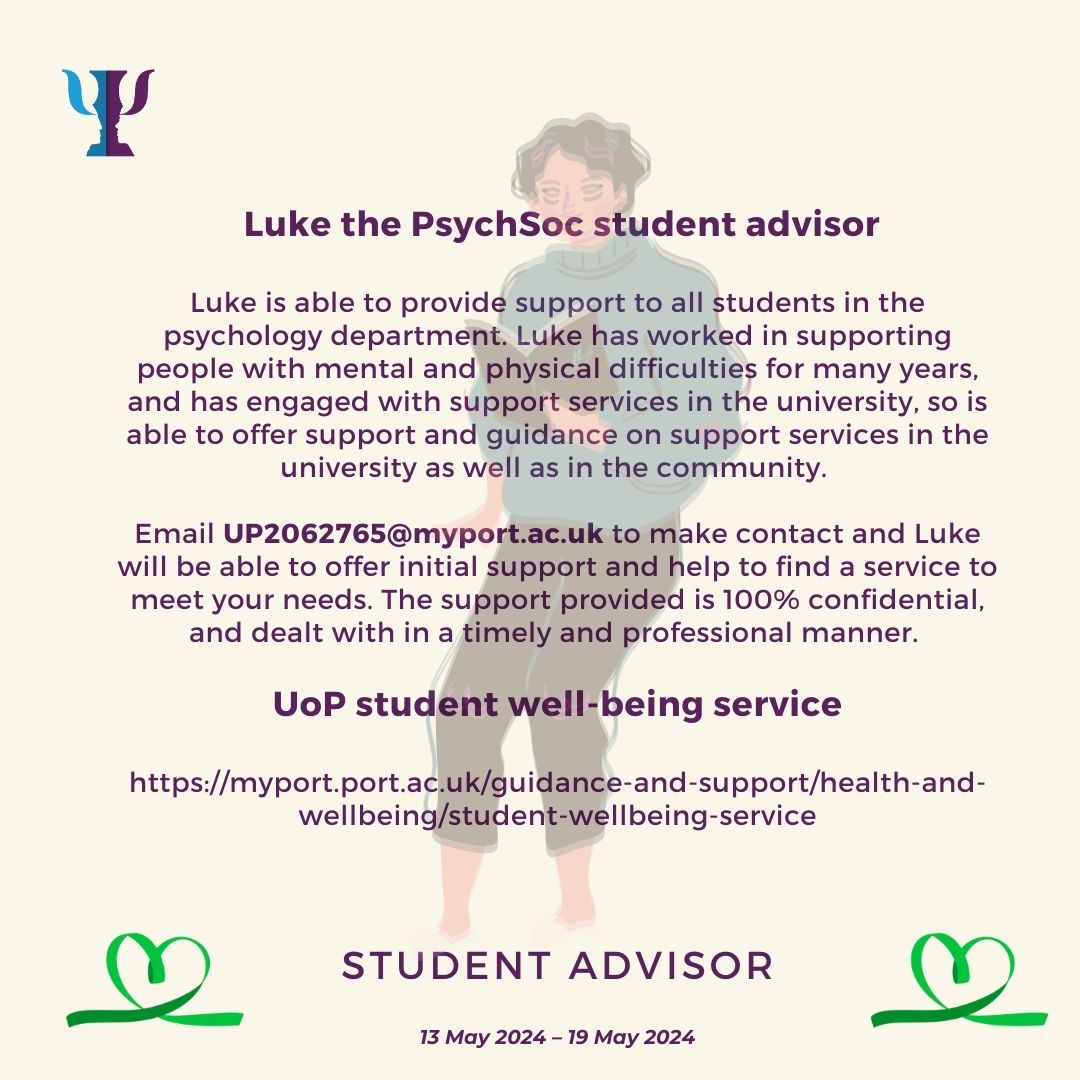This week is Mental Health Awareness Week. Here are a few local and national mental health and wellbeing services that you can contact.

Just remember that It is okay to have a bad day and it is okay to talk about it! :)
