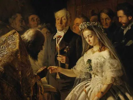 The Unequal Marriage’ painted by Vasily Vladimirovich Pukirev, 1862.