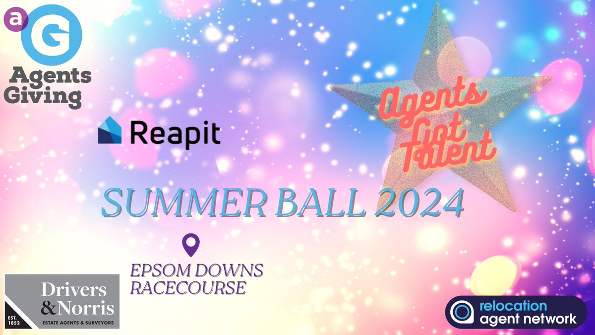 We are only two months away from @Agents_Giving Summer Ball, sponsored by @ReapitSoftware🤩 

From the reception to the Fundraising Awards and Agents Got Talent competition, it's set to be an unforgettable evening! Looking forward to the 12th July!

@RelocationAgent